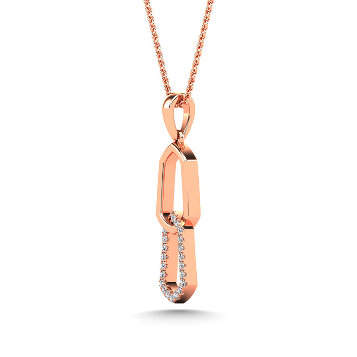 10K Rose Gold Diamond 1/20 Ct.Tw. Fashion Pendant