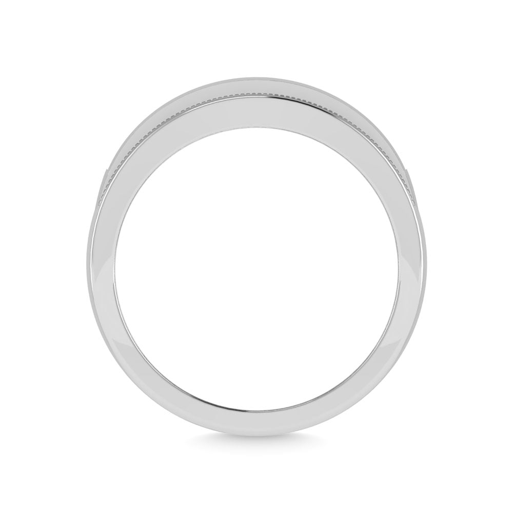 Diamond 1/4 Ct.Tw. Channel Set Mens Band in 10K White Gold