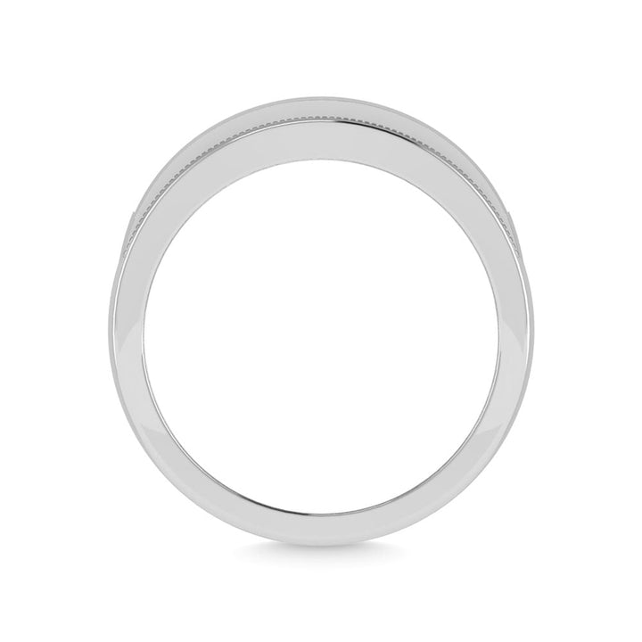 Diamond 1/4 Ct.Tw. Channel Set Mens Band in 10K White Gold