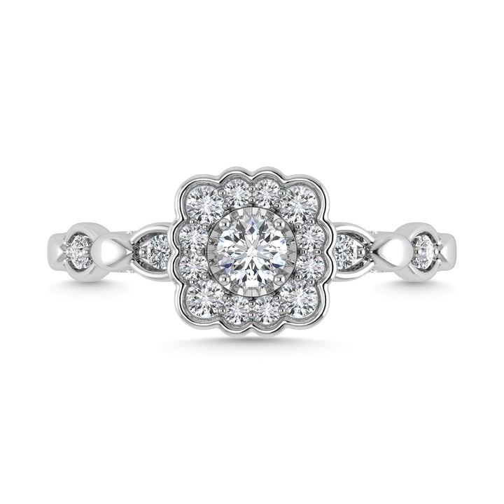 Diamond 5/8 Ct.Tw. Engagement Ring in 14K White Gold