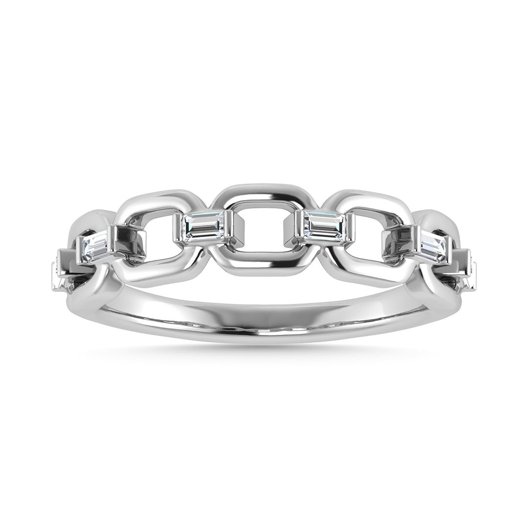 Diamond 1/8 Ct.Tw. Fashion Ring in 10K White Gold