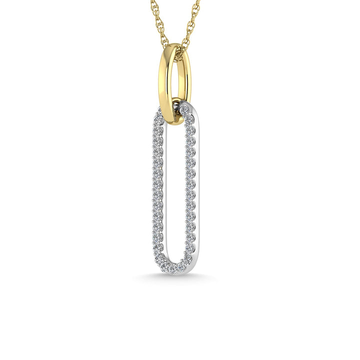 Diamond 1/4 Ct.Tw. Fashion Pendant in 14K Two Tone