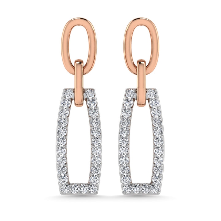 Diamond 1/4 Ct.Tw. Fashion Earrings in 10K Rose Gold