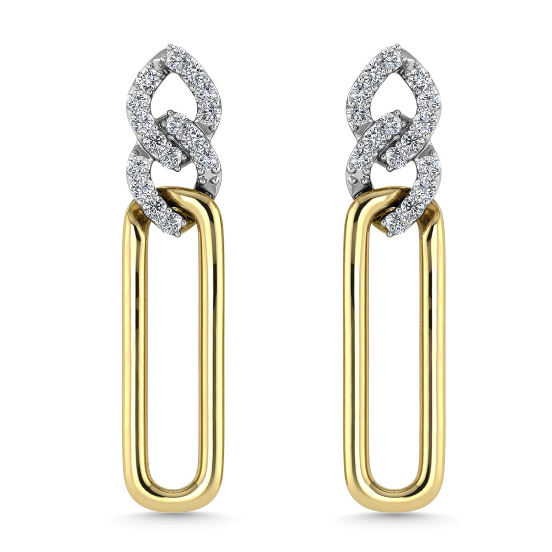 Diamond 1/8 Ct.Tw. Fashion Earrings in 10K Yellow Gold