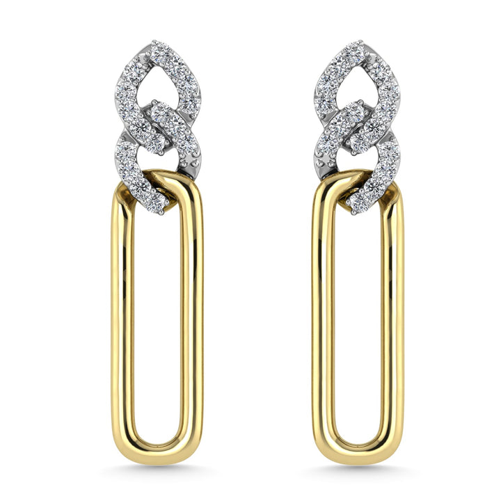 Diamond 1/8 Ct.Tw. Fashion Earrings in 10K Yellow Gold