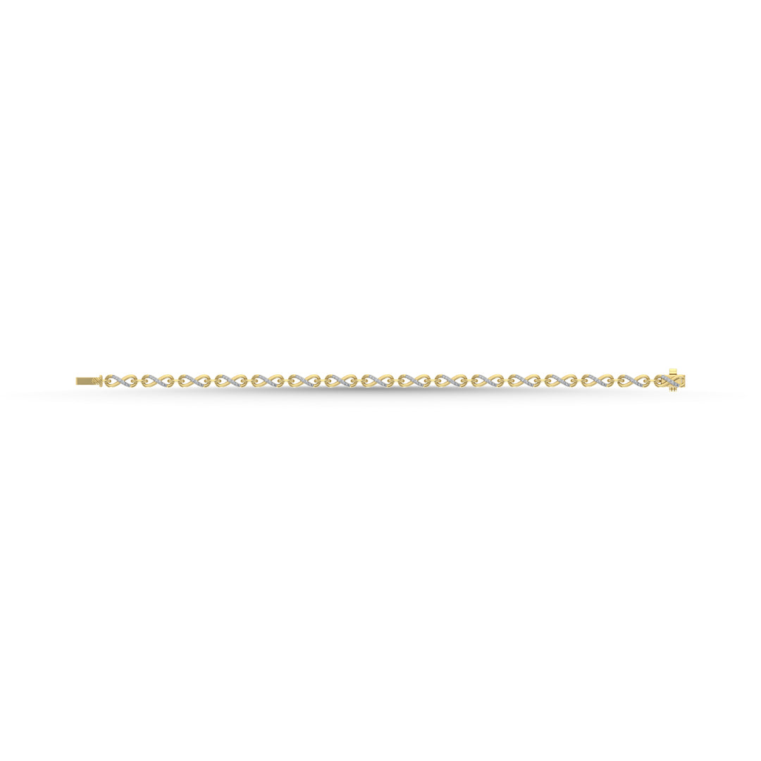 10K Yellow Gold Diamond 1/4 Ct.Tw. Fashion Bracelet