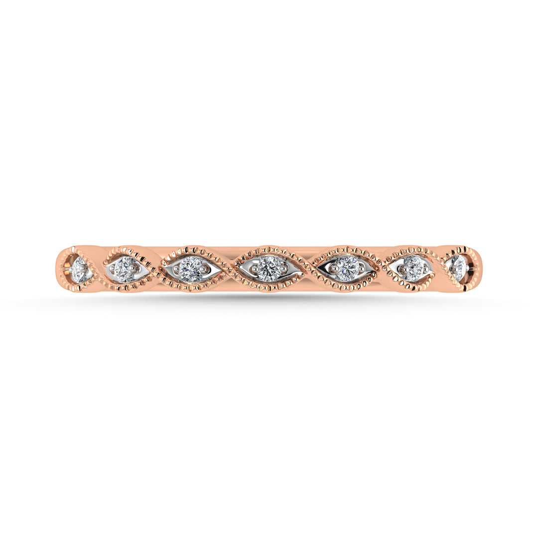 Diamond 1/20 Ct.Tw. Stack Band in 10K Rose Gold