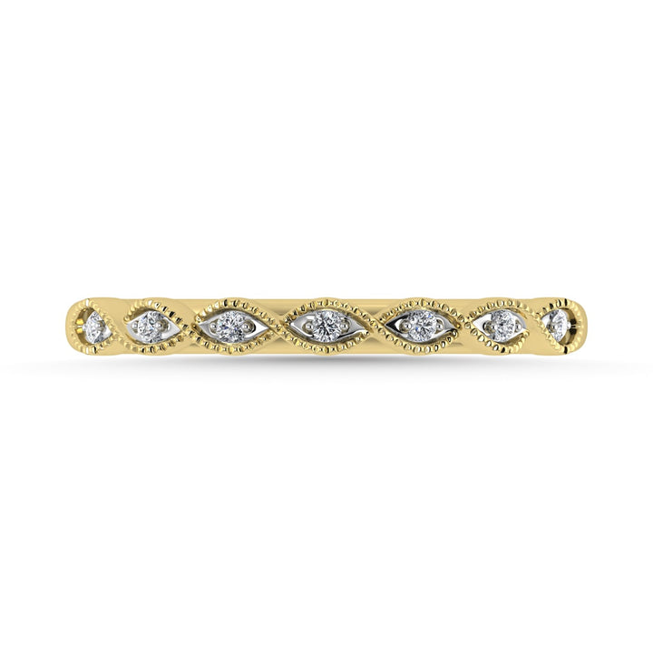 Diamond 1/20 Ct.Tw. Stack Band in 10K Yellow Gold
