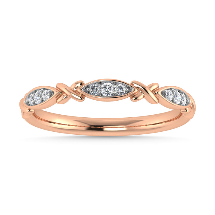 Diamond 1/20 Ct.Tw. Stack Band in 10K Rose Gold