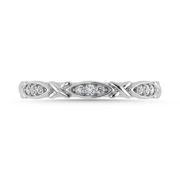 Diamond 1/20 Ct.Tw. Stack Band in 10K White Gold