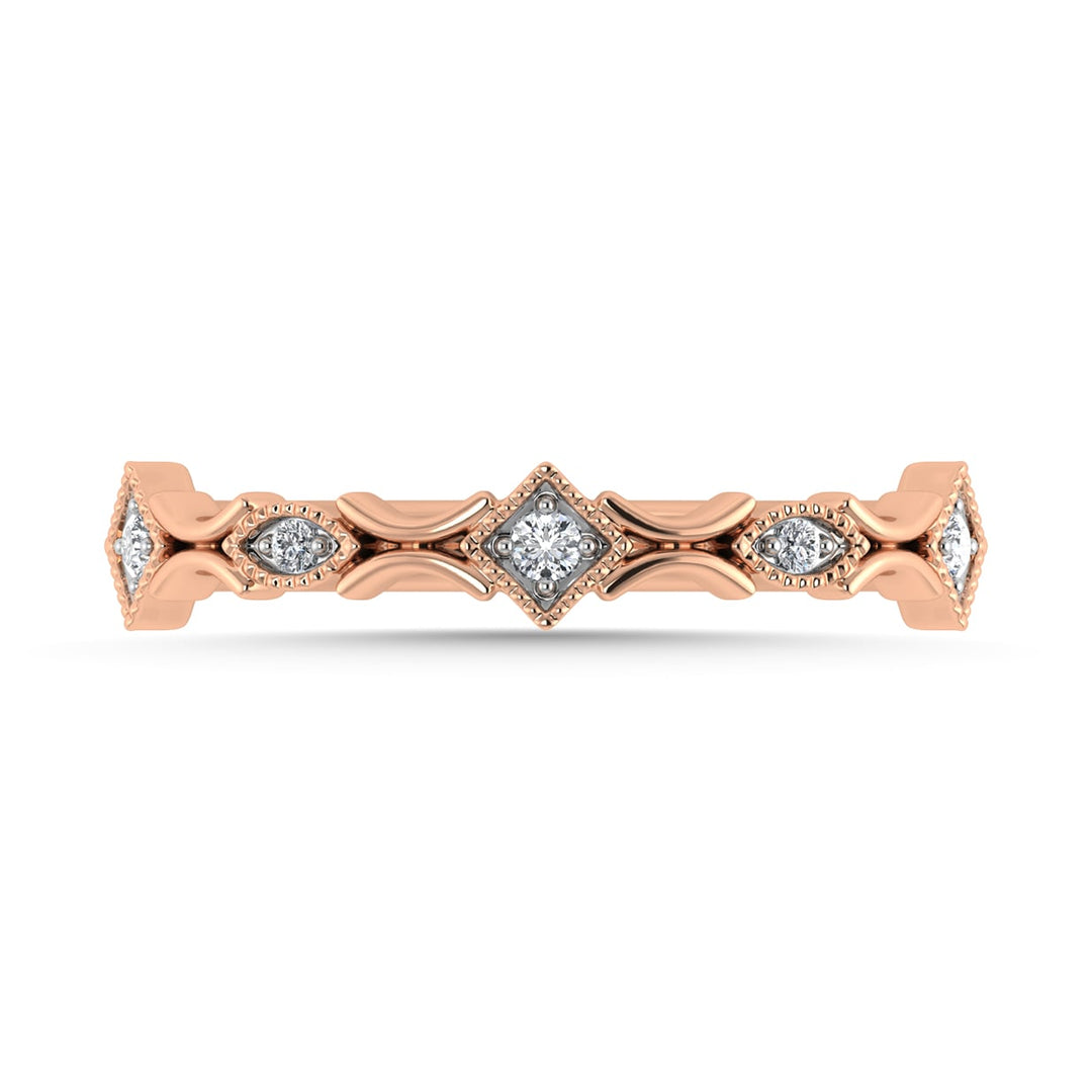 Diamond 1/20 Ct.Tw. Stack Band in 10K Rose Gold