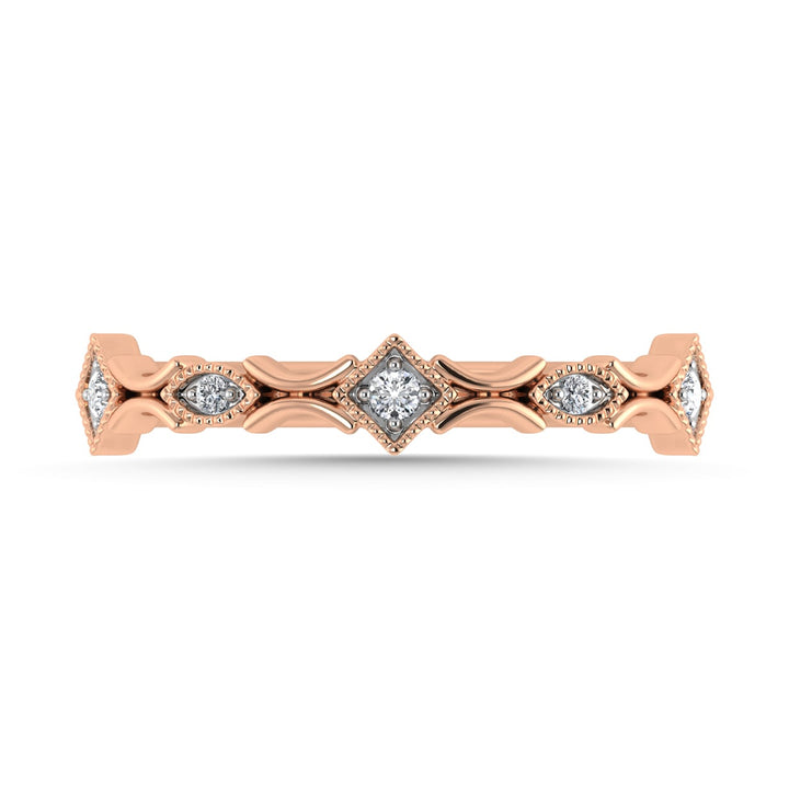 Diamond 1/20 Ct.Tw. Stack Band in 10K Rose Gold