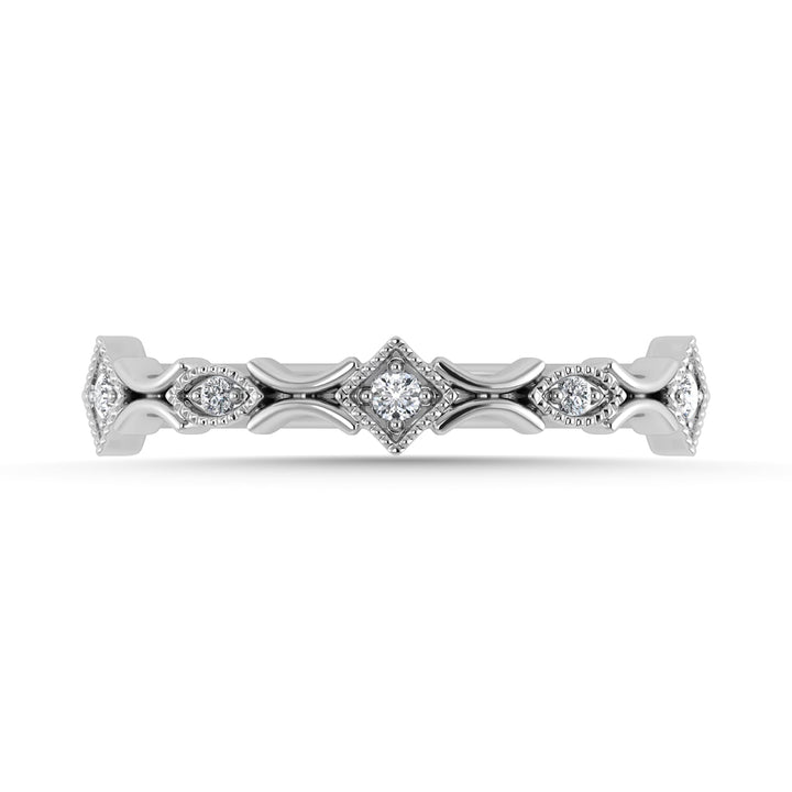 Diamond 1/20 Ct.Tw. Stack Band in 10K White Gold