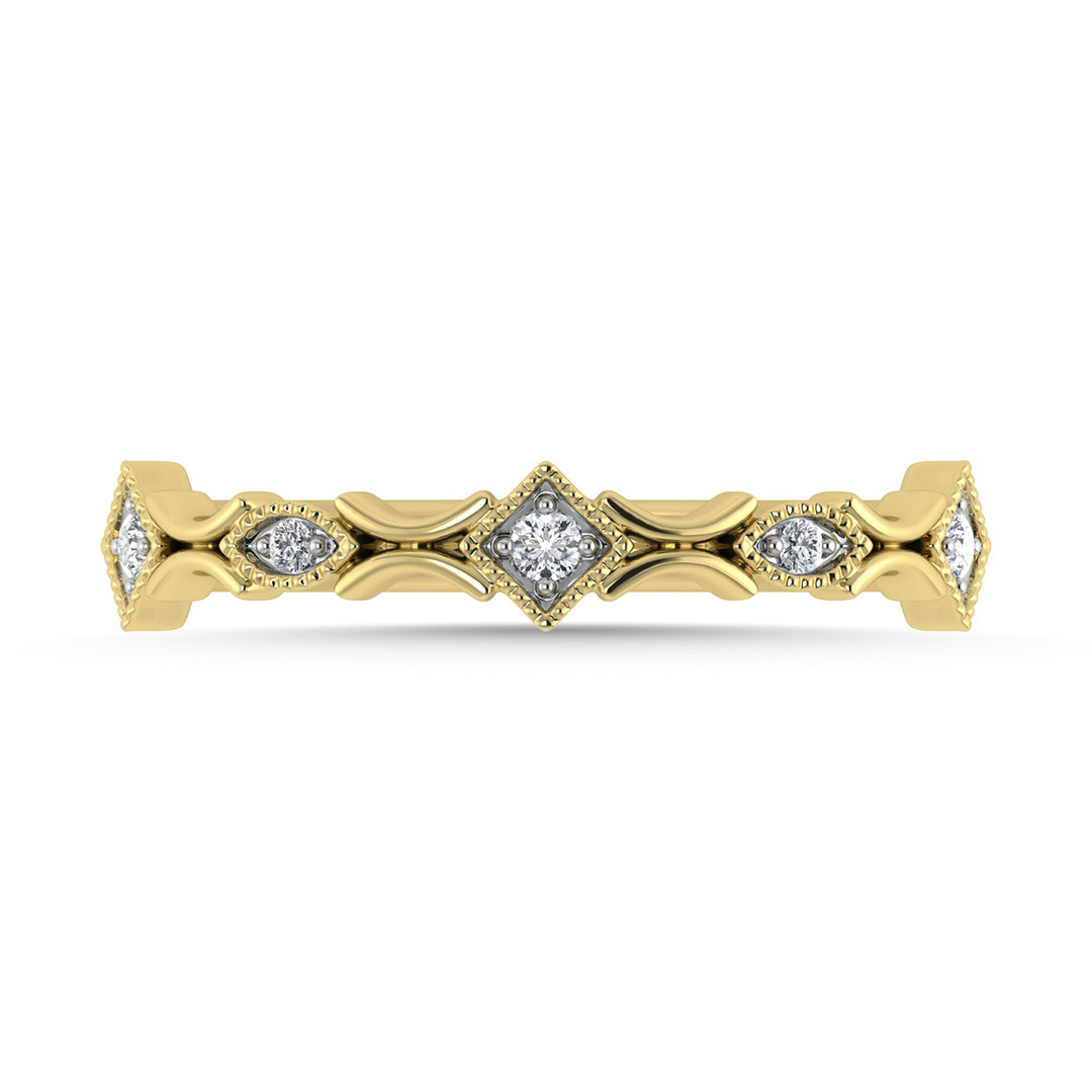 Diamond 1/20 Ct.Tw. Stack Band in 10K Yellow Gold