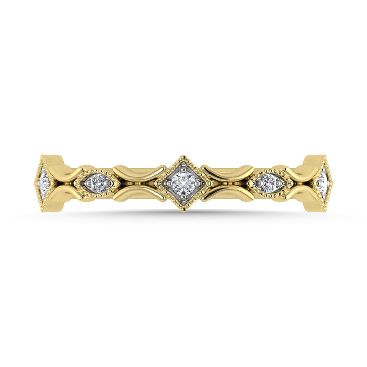 Diamond 1/20 Ct.Tw. Stack Band in 10K Yellow Gold