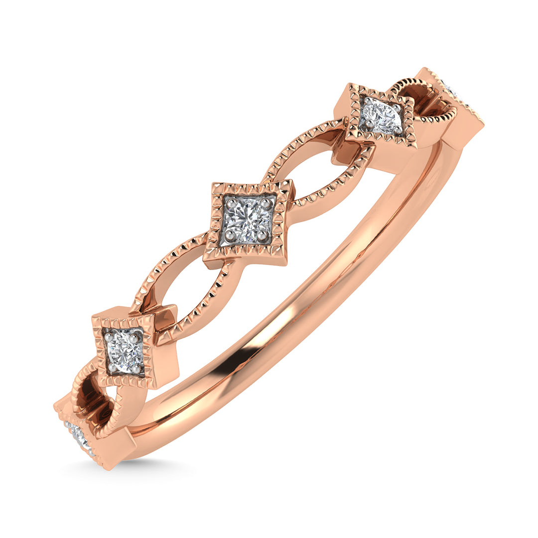 Diamond 1/20 Ct.Tw. Stack Band in 10K Rose Gold