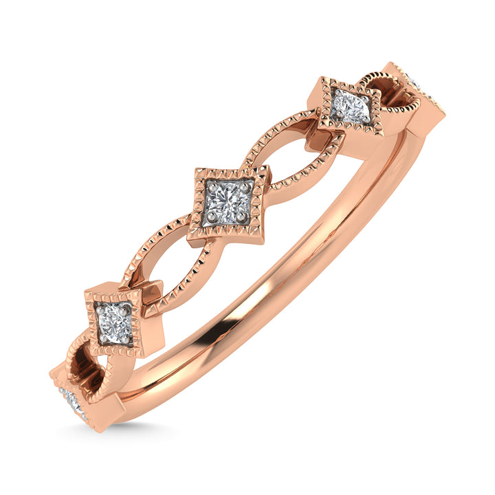 Diamond 1/20 Ct.Tw. Stack Band in 10K Rose Gold