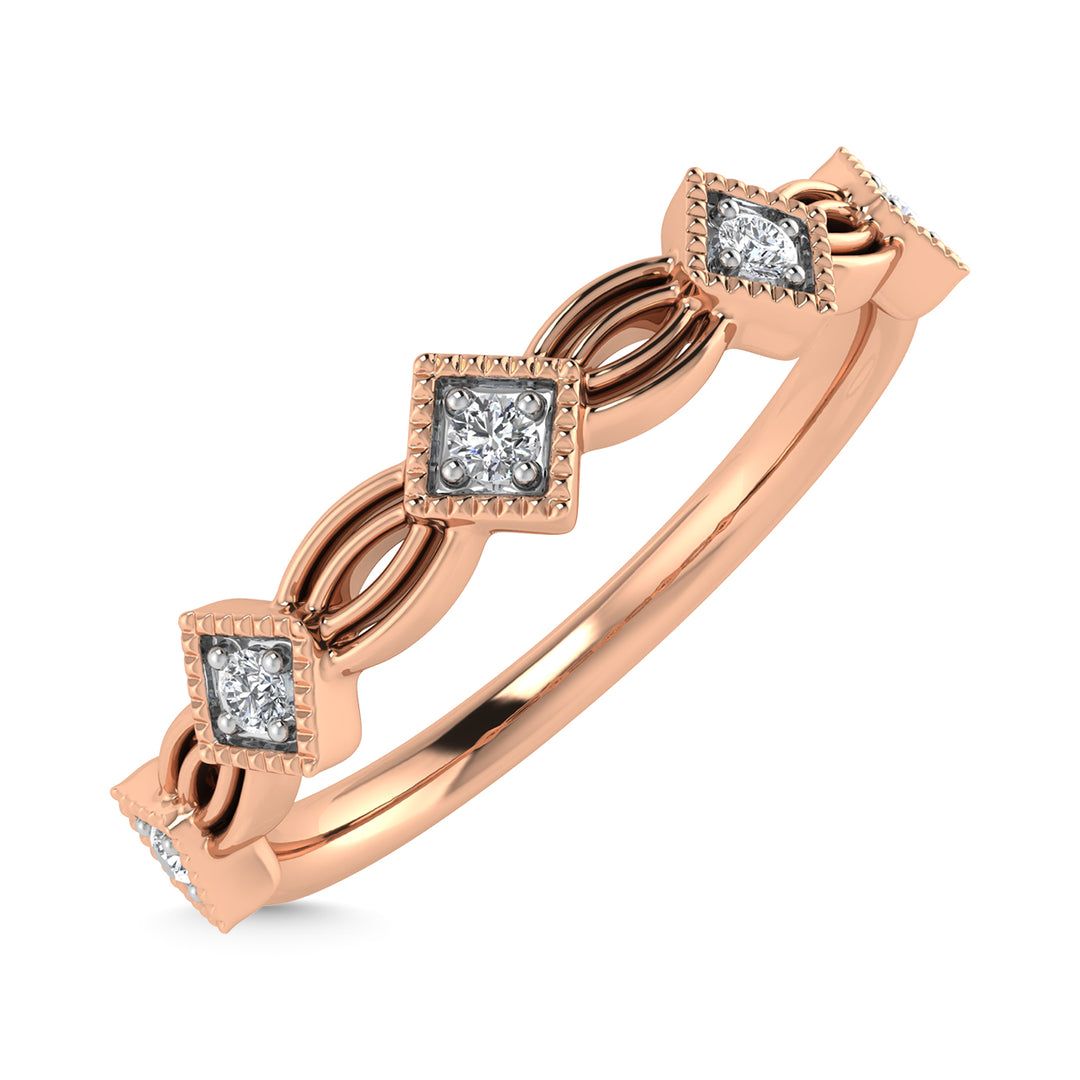 Diamond 1/20 Ct.Tw. Stack Band in 10K Rose Gold