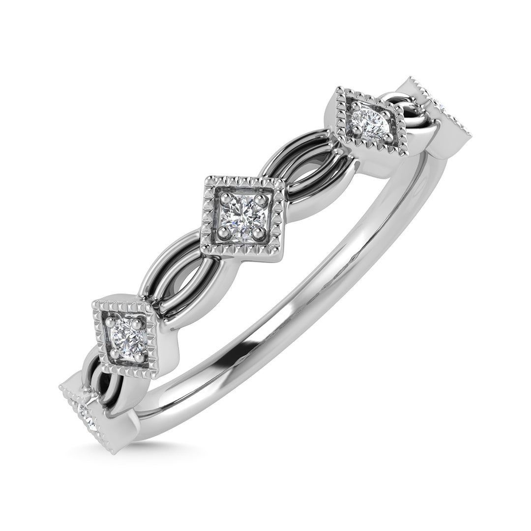 Diamond 1/20 Ct.Tw. Stack Band in 10K White Gold