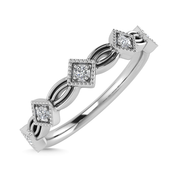 Diamond 1/20 Ct.Tw. Stack Band in 10K White Gold