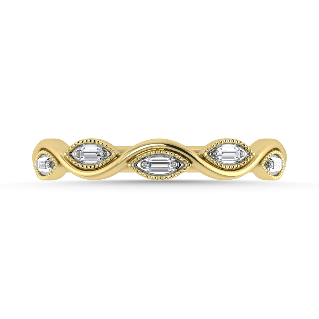 Diamond 1/20 Ct.Tw. Stack Band in 10K Yellow Gold