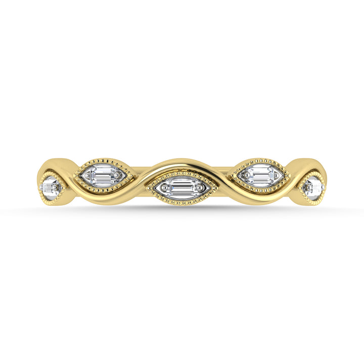 Diamond 1/20 Ct.Tw. Stack Band in 10K Yellow Gold