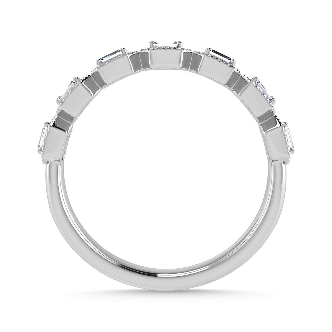 Diamond 1/10 Ct.Tw. Stack Band in 10K White Gold