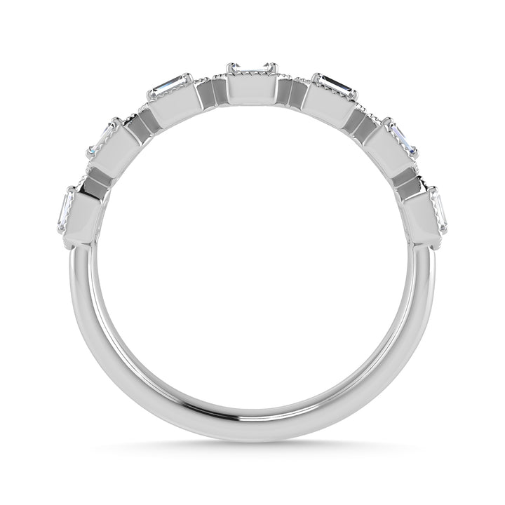 Diamond 1/10 Ct.Tw. Stack Band in 10K White Gold
