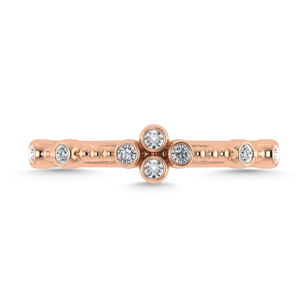 Diamond 1/10 Ct.Tw. Stack Band in 10K Rose Gold
