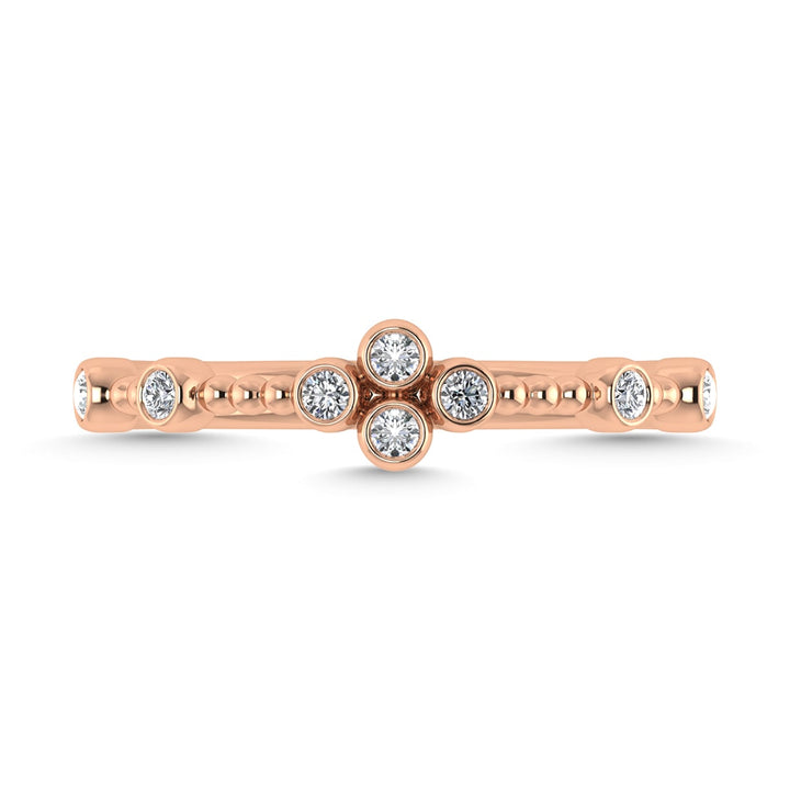 Diamond 1/10 Ct.Tw. Stack Band in 10K Rose Gold