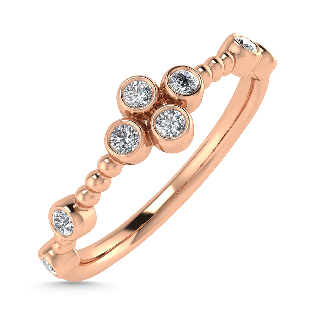 Diamond 1/10 Ct.Tw. Stack Band in 10K Rose Gold
