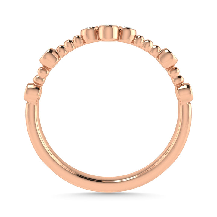 Diamond 1/10 Ct.Tw. Stack Band in 10K Rose Gold