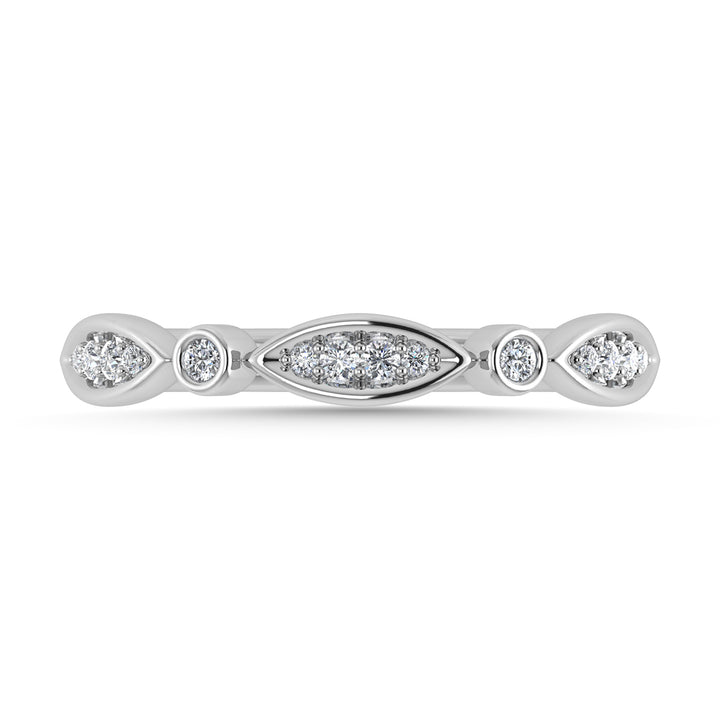 Diamond 1/8 Ct.Tw. Fashion Ring in 10K White Gold