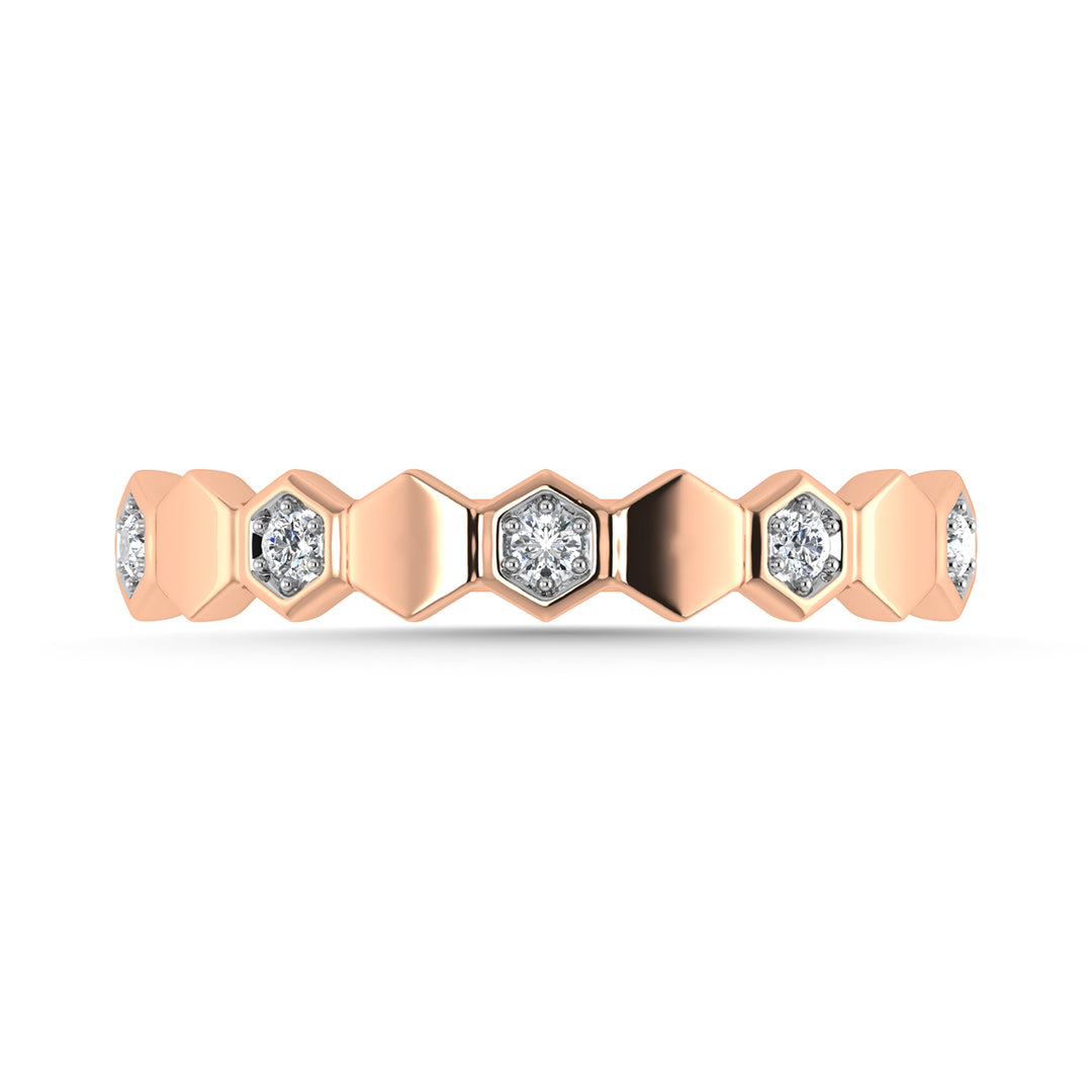 Diamond 1/10 Ct.Tw. Stack Band in 10K Rose Gold