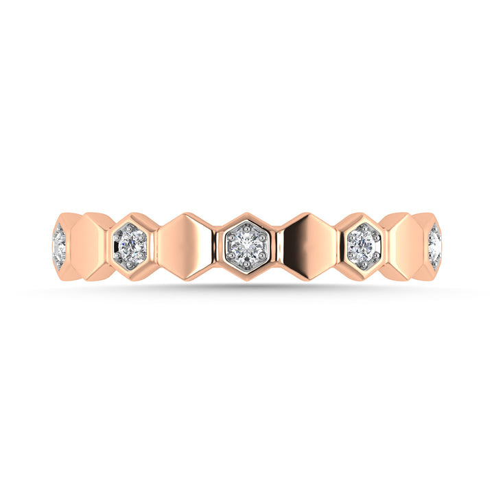 Diamond 1/10 Ct.Tw. Stack Band in 10K Rose Gold
