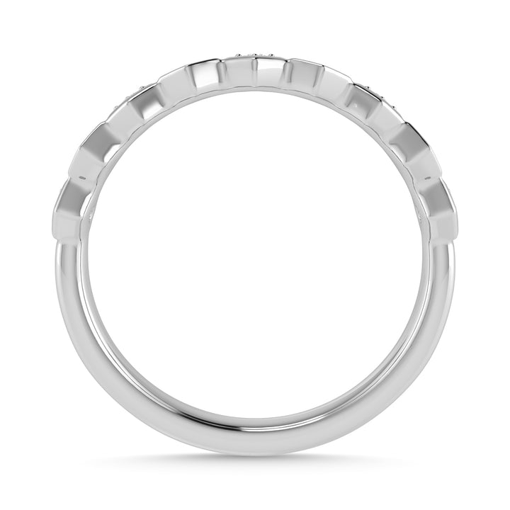 Diamond 1/10 Ct.Tw. Stack Band in 10K White Gold