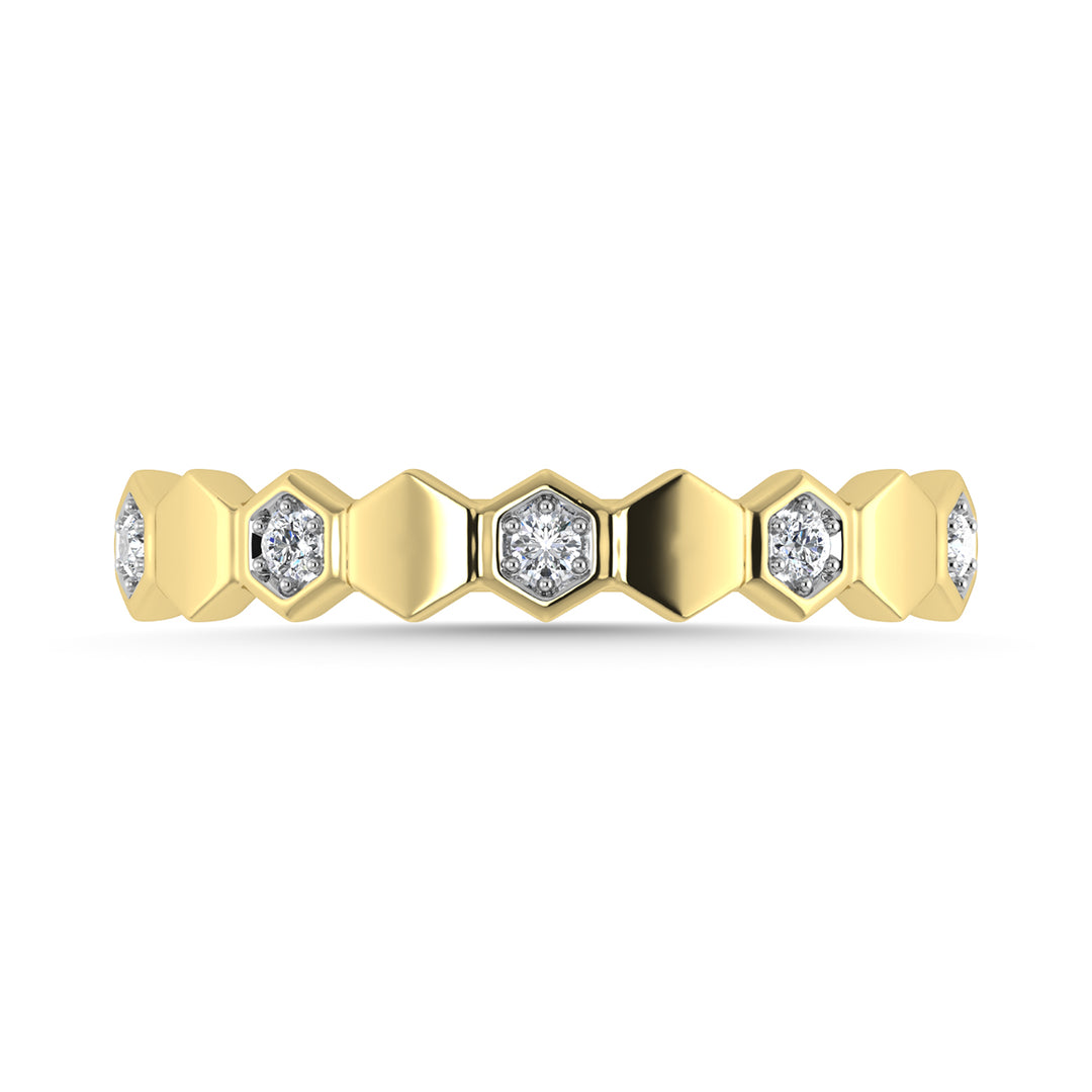 Diamond 1/10 Ct.Tw. Stack Band in 10K Yellow Gold