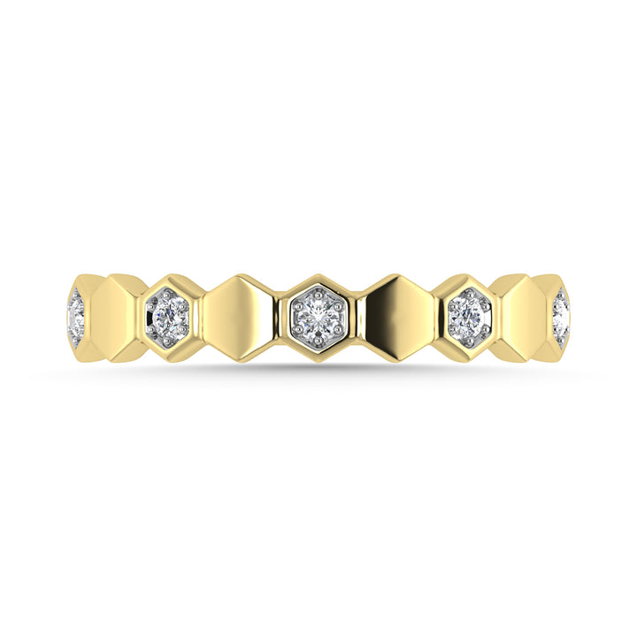 Diamond 1/10 Ct.Tw. Stack Band in 10K Yellow Gold