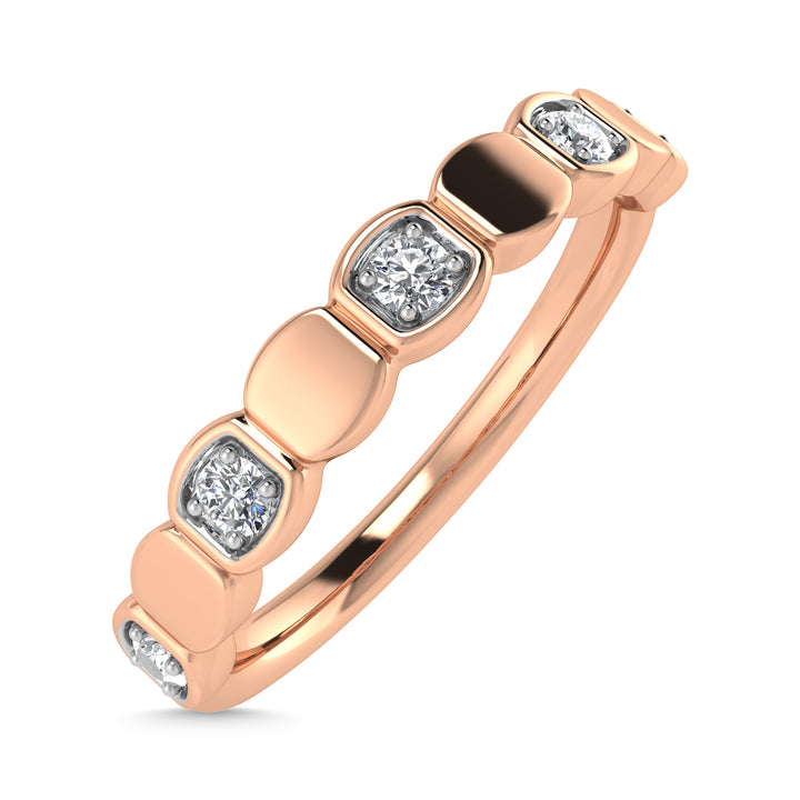 Diamond 1/8 Ct.Tw. Stack Band in 10K Rose Gold