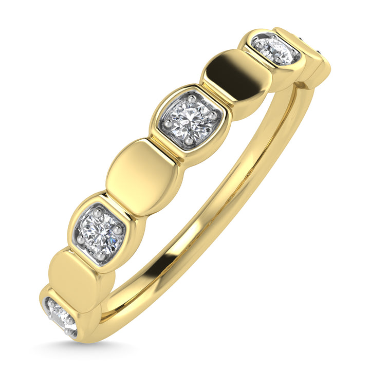 Diamond 1/8 Ct.Tw. Stack Band in 10K Yellow Gold