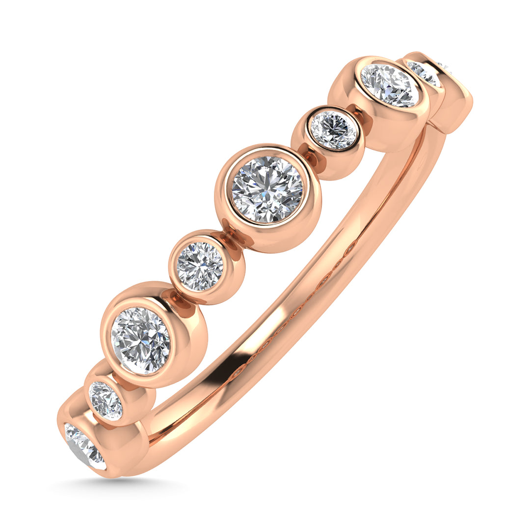 Diamond 1/5 Ct.Tw. Stack Band in 10K Rose Gold