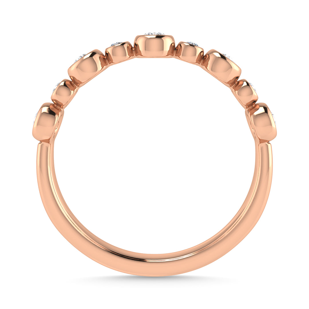 Diamond 1/5 Ct.Tw. Stack Band in 10K Rose Gold
