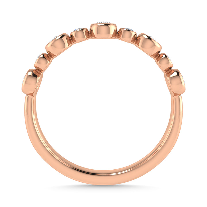 Diamond 1/5 Ct.Tw. Stack Band in 10K Rose Gold