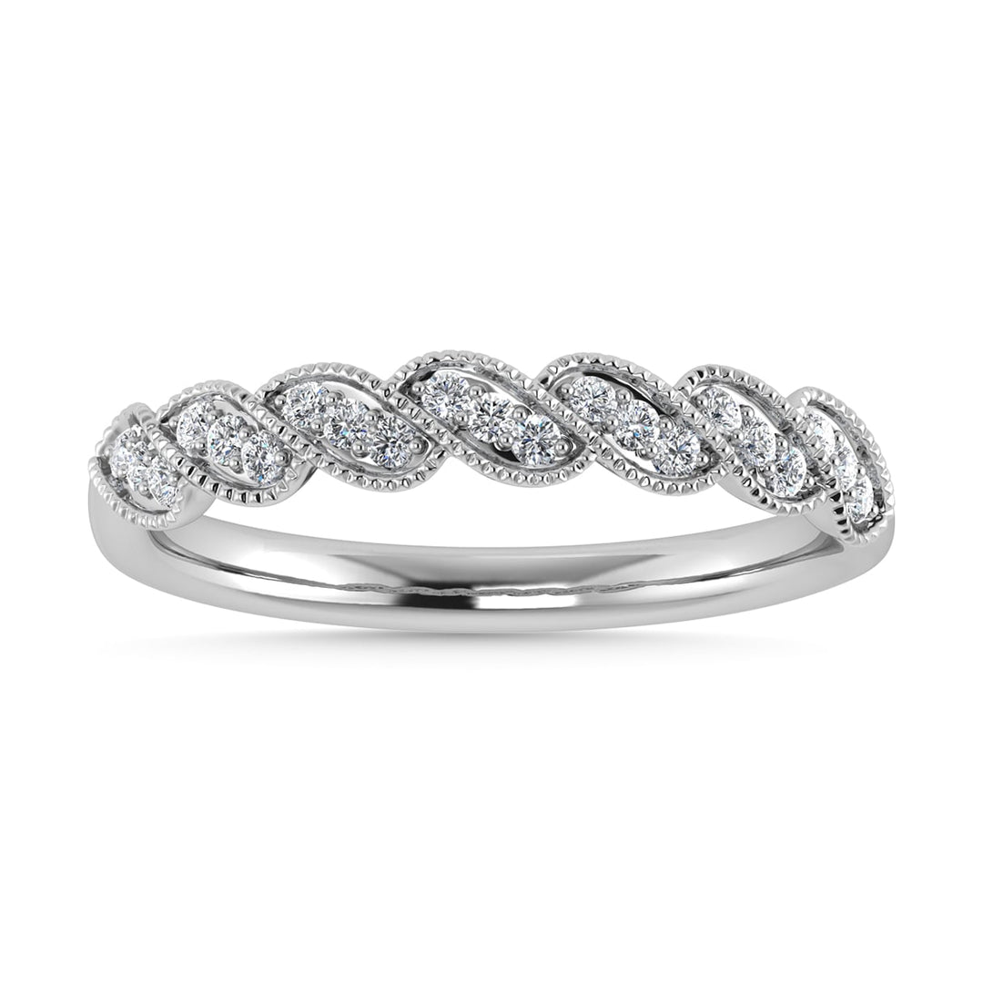 Diamond 1/6 Ct.Tw. Stack Band in 10K White Gold