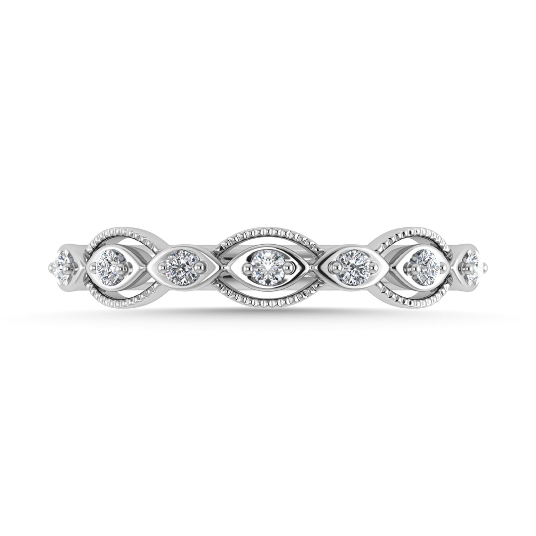 Diamond 1/6 Ct.Tw. Stack Band in 14K White Gold
