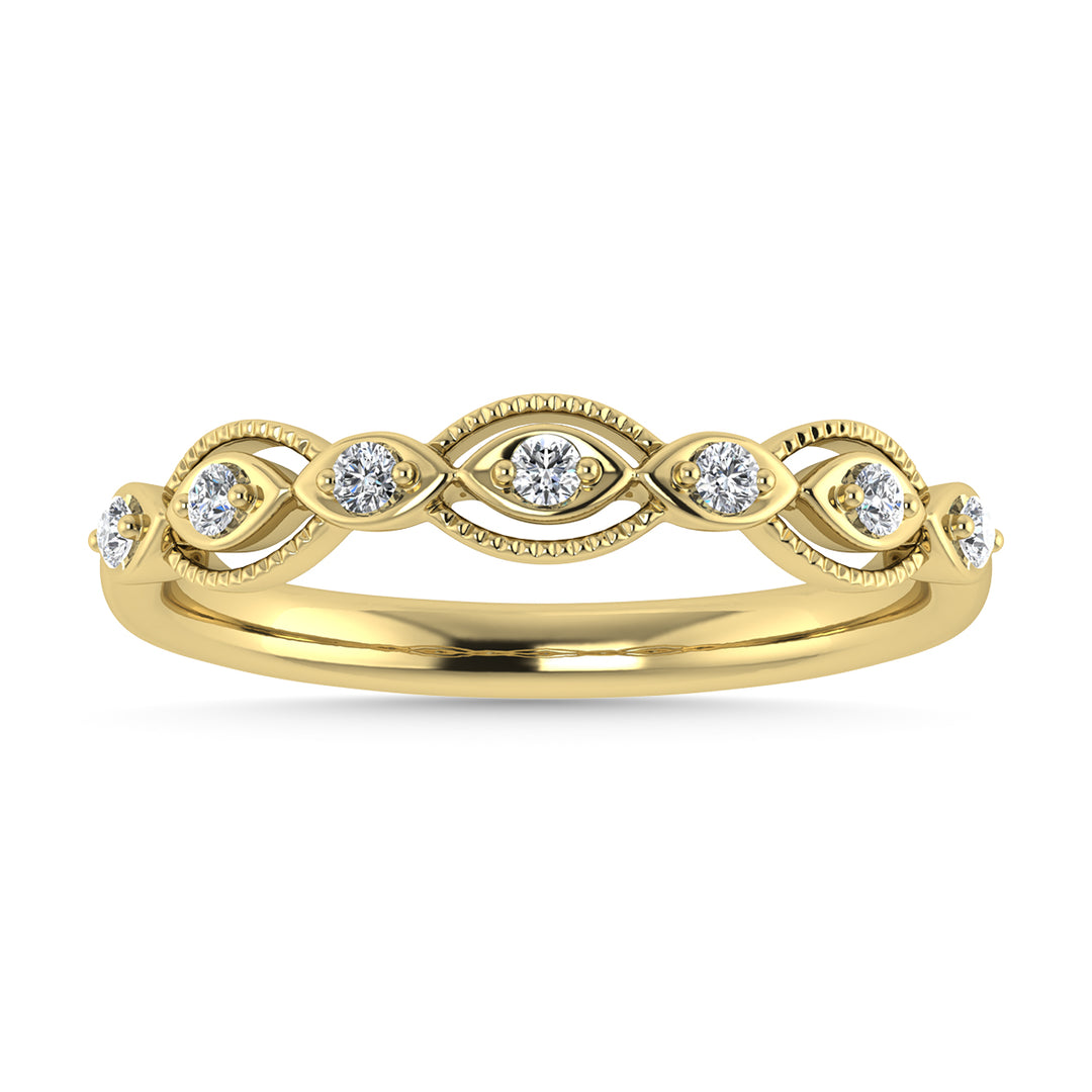 Diamond 1/6 Ct.Tw. Stack Band in 14K Yellow Gold