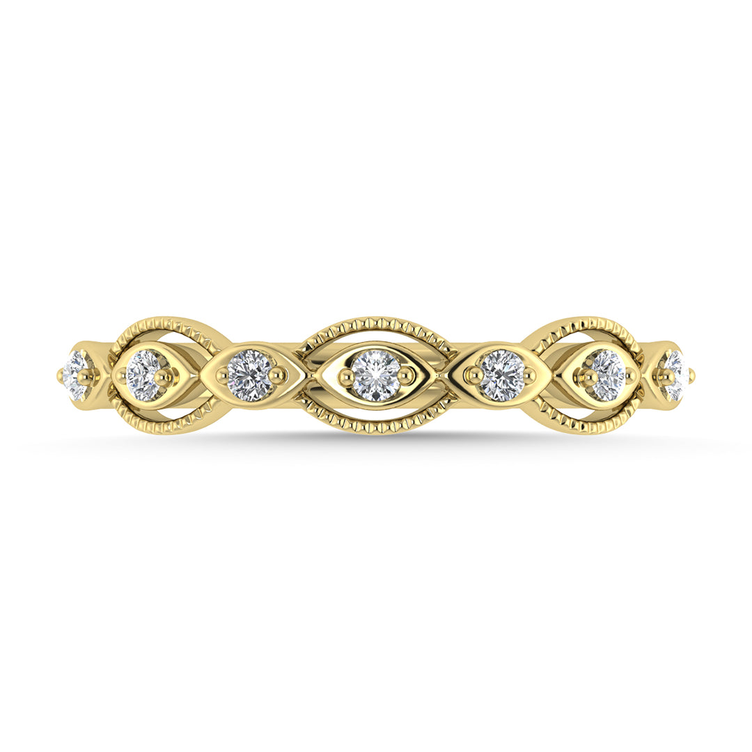 Diamond 1/6 Ct.Tw. Stack Band in 14K Yellow Gold