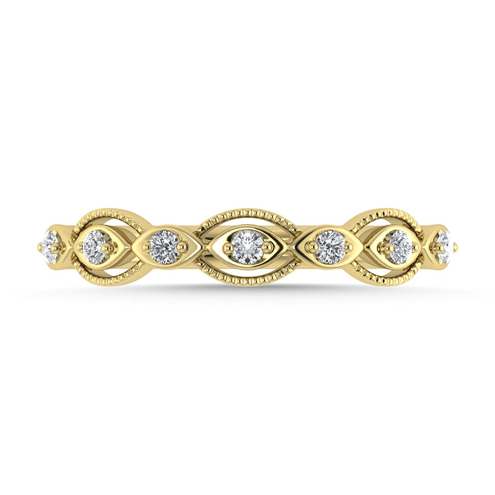 Diamond 1/6 Ct.Tw. Stack Band in 14K Yellow Gold