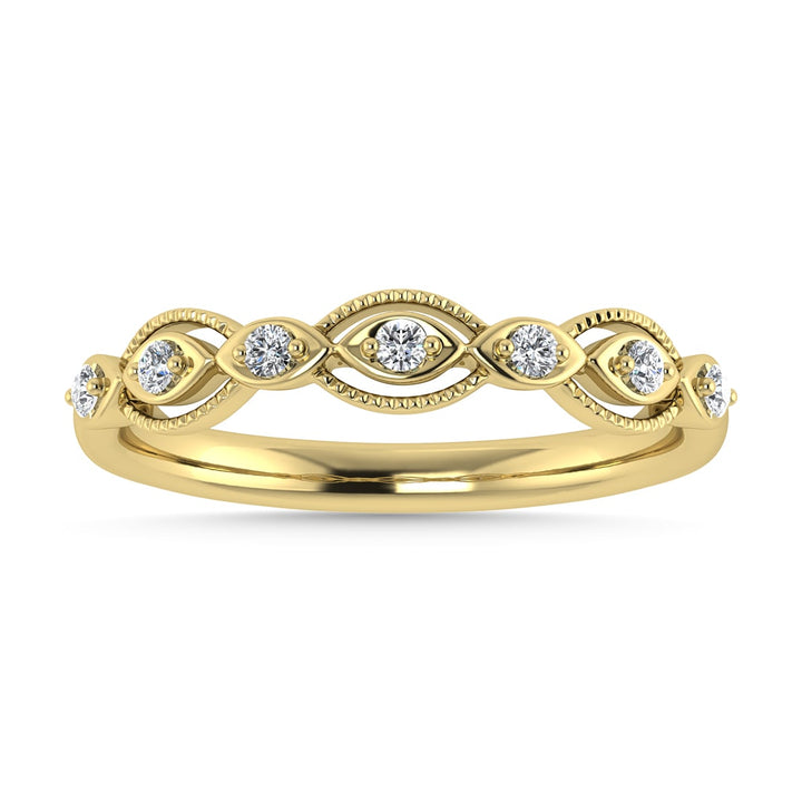 Diamond 1/6 Ct.Tw. Stack Band in 14K Yellow Gold