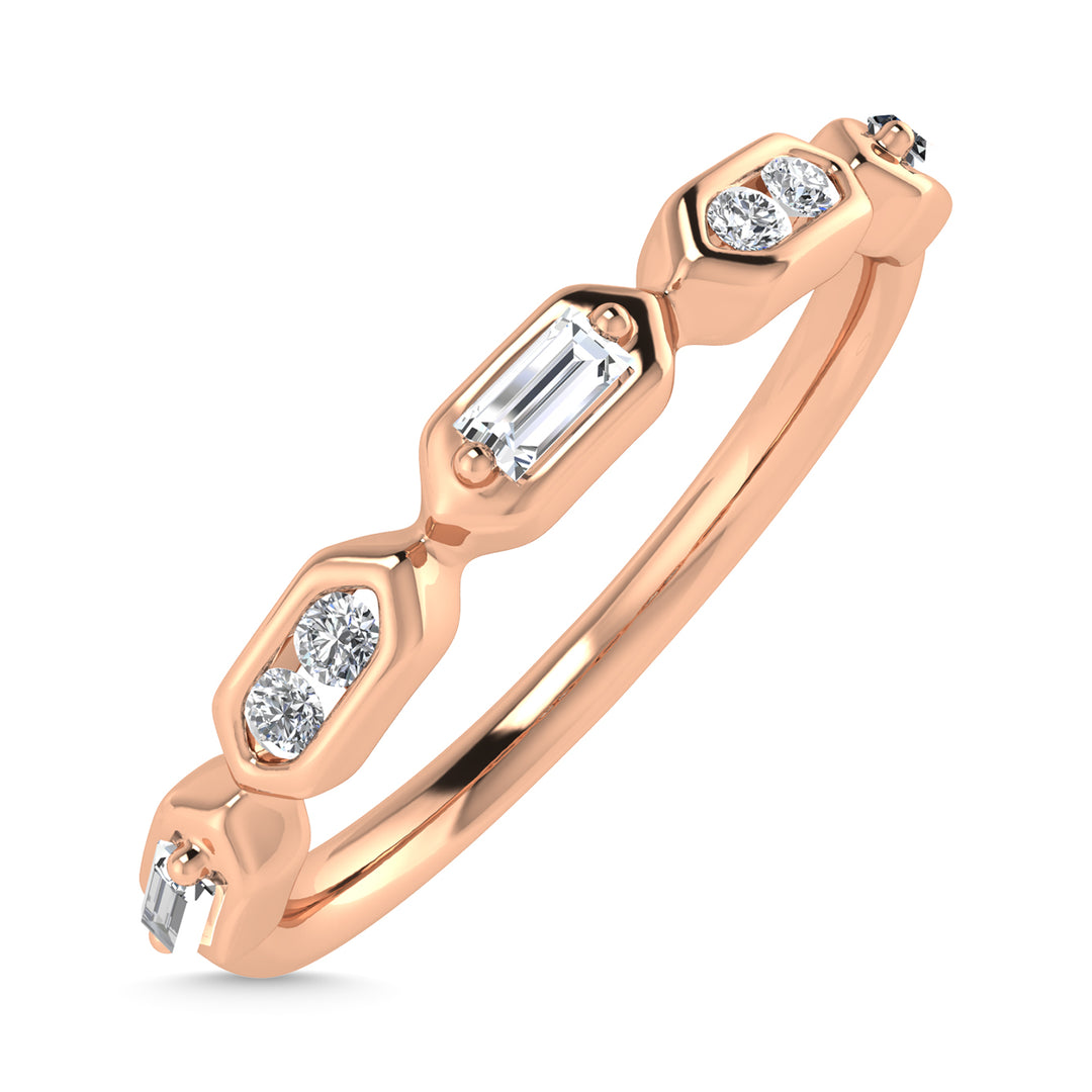 Diamond 1/6 Ct.Tw. Stack Band in 14K Rose Gold